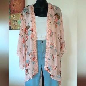 Semi-Sheer Split Loose Cover Up